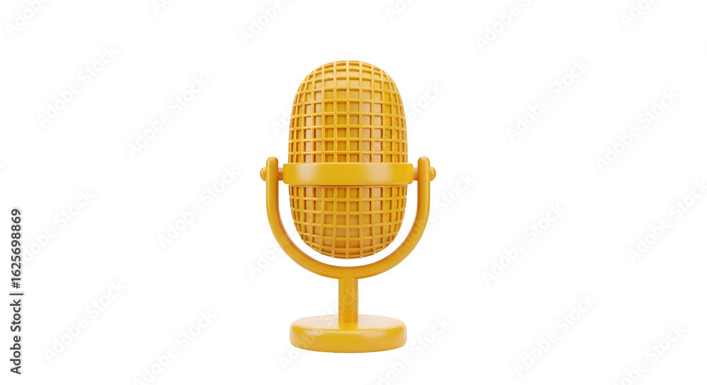 Poster create stunning 3d retro microphone models with transparent backgrounds