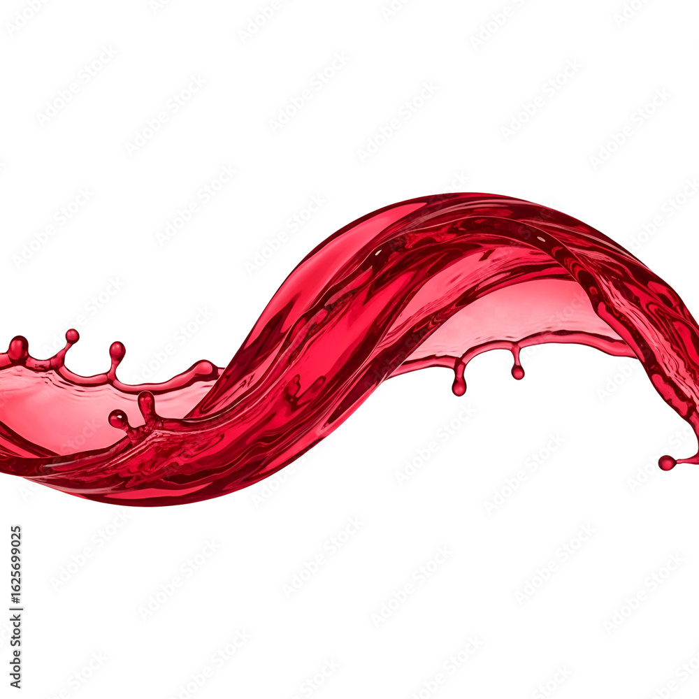 Poster red liquid creates a stunning transparent background effect with dynamic splashes, showing vibrancy 