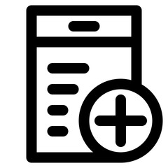 Fototapeta premium Add Document File Icon Vector