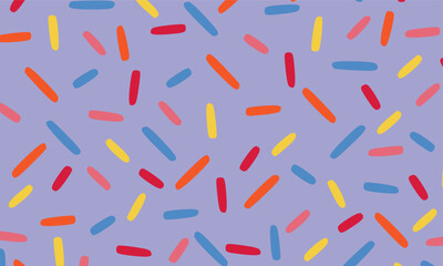  Seamless patterns of donut glaze with many decorative sprinkles. Cake Glaze Colorful Seamless Pattern. Seamless pattern. Vector illustration.