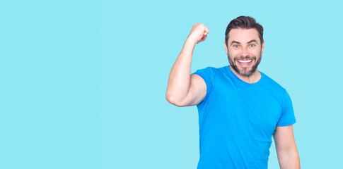 Guy celebrating win. The success. Excited winner. Winner gesture with raised arms. man screaming for success. Celebration. Amazed Happy winner. Ecstatic excited male winner celebrating win.