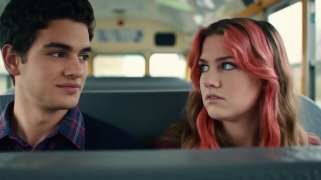girl keeps missing the school bus &mdash; until she meets the driver&rsquo;s son, and the late rides become their love story.