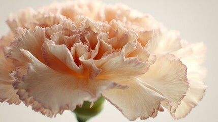 Close-up of a delicate peach-toned carnation