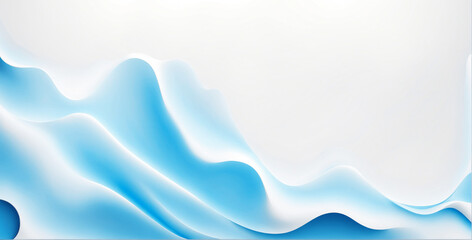Fototapeta premium abstract blue wave background with flowing shapes
