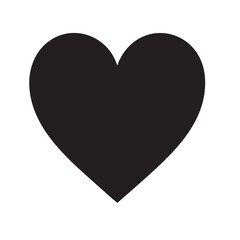 Simple Black Heart on White Background Love and Romance Concept Valentines Day Symbol of Affection and Passion Minimalist Design