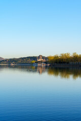 Fototapeta premium Distant View of the Tower of Buddhist Incense in Summer Palace, Beijing, China