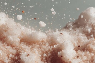 High-Quality Close-Up of Pink Himalayan Salt Crystals Authentic Natural Mineral Texture for Premium Food Packaging and Culinary Marketing Content