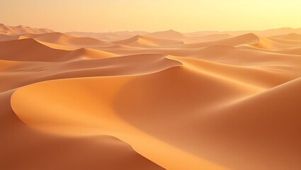 Golden Sand Dunes at Sunset
