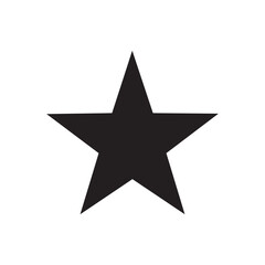 Obraz premium Simple Black Star Shape Isolated on White Background for Graphic Design and Decorative Elements Minimalist Style and Clean Vector Art