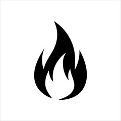 simple fire icons featuring bold, minimal shapes. Ideal for themes like burning, warning, temperature, emergency, or outdoor activities. These icons are scalable, easy to integrate into various layout
