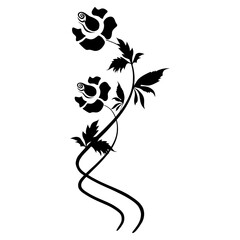 Flower element or vector, clip art, and symbol. Flat design of  element concept and simple design for decoration