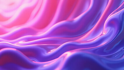 Obraz premium Holographic Neon Fluid Background in Pink and Purple