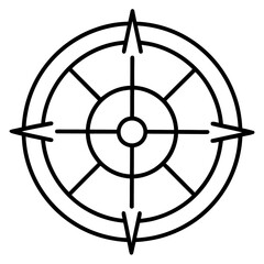  aim icon line art illustration 


