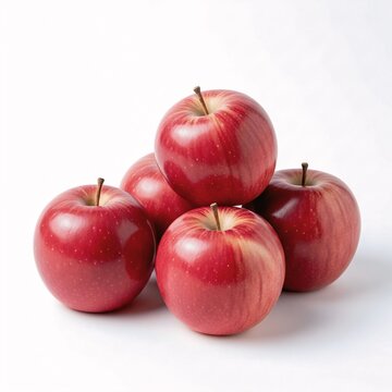 red apples isolated on white High Resolution Photo of Red Organic Apples for Healthy Eating"