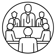 office meeting icon line art.