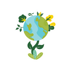 Earth Day. Eco friendly concept. Vector illustration. Earth day concept. World environment day background. Save the earth. Happy Earth Day Poster or Banner Background