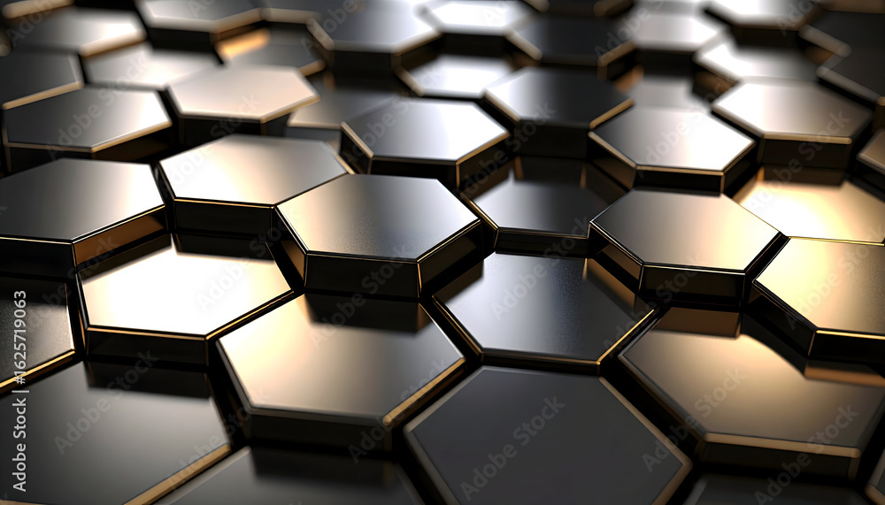 Aufkleber abstract hexagon pattern background