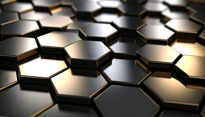 Abstract hexagon pattern background