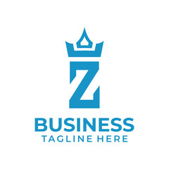Z letter Crown king logo vector icon illustration