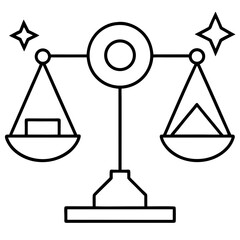 risk vs reward icon line art