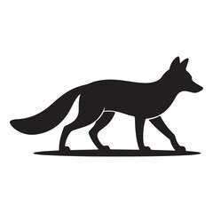 Fox Silhouette Vector Illustration Design