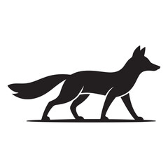 Fox Silhouette Vector Illustration Design