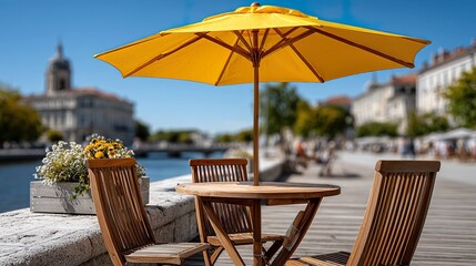 Outdoor patio dining area