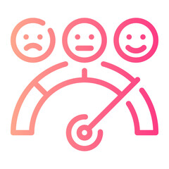 customer satisfaction gradient icon
