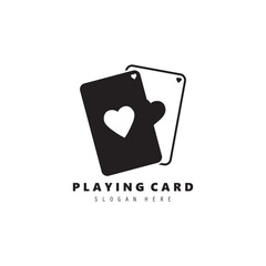Playing card logo Design Simple, Poker Card Logo Vector