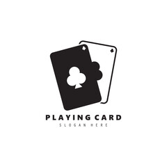 Playing card logo Design Simple, Poker Card Logo Vector