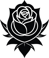 Rose Flower Silhouette Icon