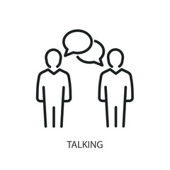 Talking thin line vector icons.