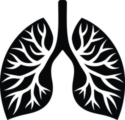 Human Lungs Silhouette Icon