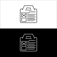 Simple vector icons of medical equipment. Outline, silhouette.