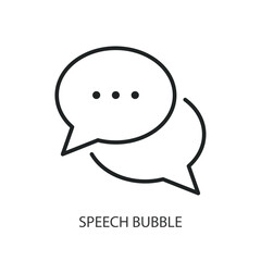 Speech bubble thin line vector icons.