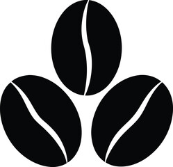 Coffee Beans Silhouette Icon