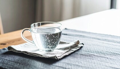 グラスの中の炭酸水