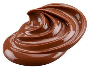 Chocolate sauce smear isolated on transparent background