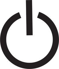 Simple graphic of a power button icon, representing on/off functionality.
