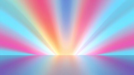 Obraz premium Abstract background with light rays in blue, pink, purple and orange colors.