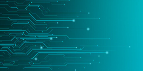 Abstract green technology circuit background. Suitable for IT services, software promotion, and hi-tech advertising.