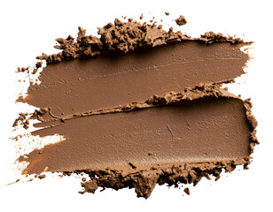 Smear of mud with rough texture isolated on transparent background