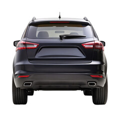 Naklejka premium car back view isolated on transparent white background, clipping path