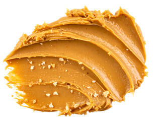Smear of peanut butter isolated on transparent background