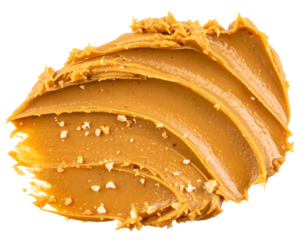 Smear of peanut butter isolated on transparent background