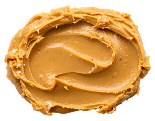 Smear of peanut butter isolated on transparent background
