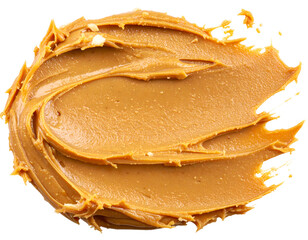 Smear of peanut butter isolated on transparent background