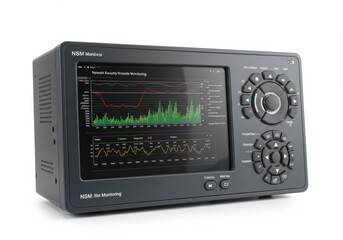 Fototapeta premium Sophisticated network security monitoring system device with detailed display