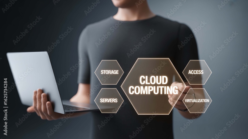 Poster unlock powerful cloud computing solutions with seamless storage, server management, and virtual acce