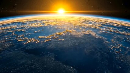 Earth from space at sunrise: A stunning view of our planet Earth - Powered by Adobe